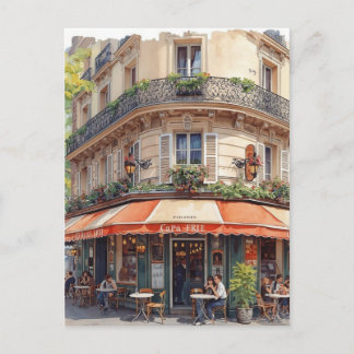 Paris Café Postcard