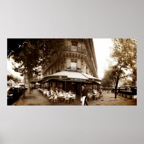 Paris Cafe Scene I _ Panorama Poster
