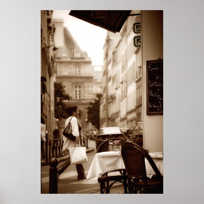 Paris Cafe Scene (V) Poster