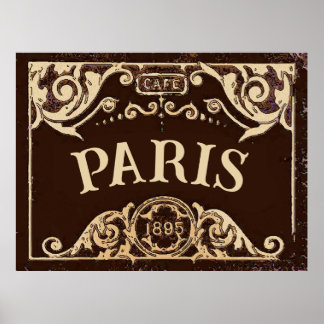 PARIS Cafe Sign Vintage