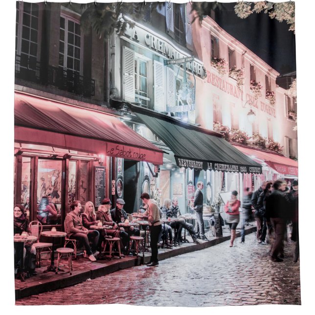 Paris Café Street Scene | Shower Curtain (Front)