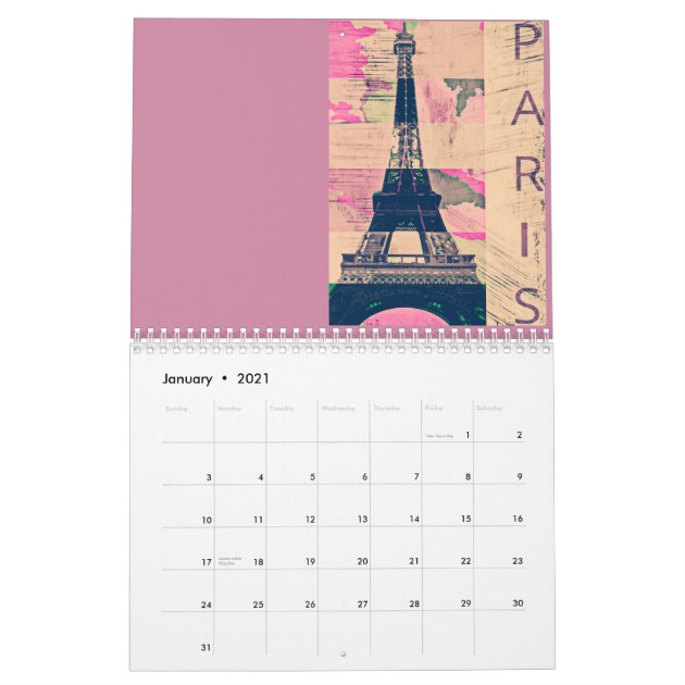 paris mini calendar
