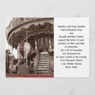 Paris Carousel Wedding Invitation