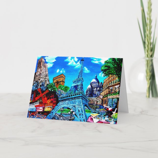 Paris carte de voeux card (Front)