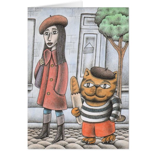 'Paris Cat' Cards (Front)
