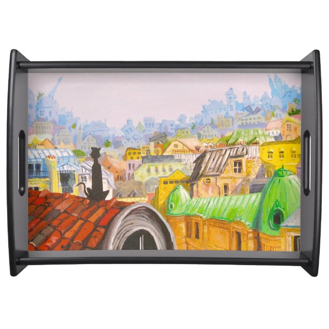 Paris Cat Serving Tray (Front)