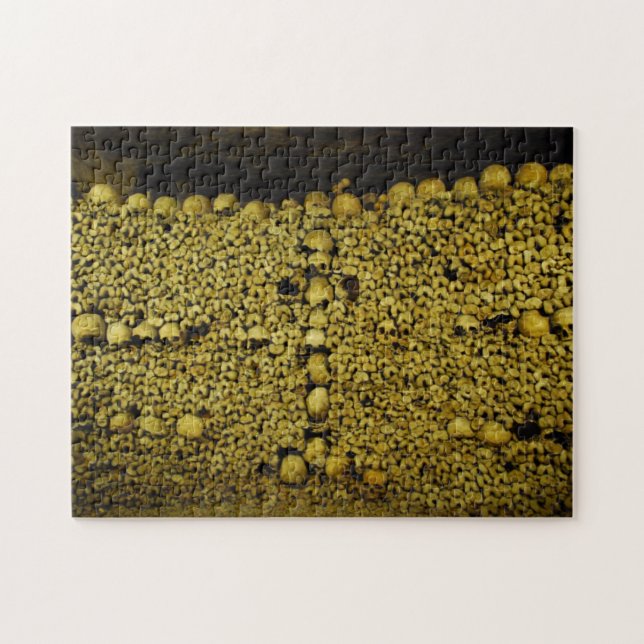 Paris Catacombs Skulls and Bones Jigsaw Puzzle (Horizontal)