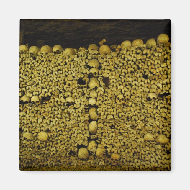 Paris Catacombs Skulls and Bones Magnet (Front)
