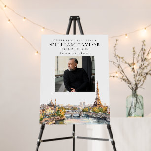 Paris Celebration Of Life Photo Welcome Sign