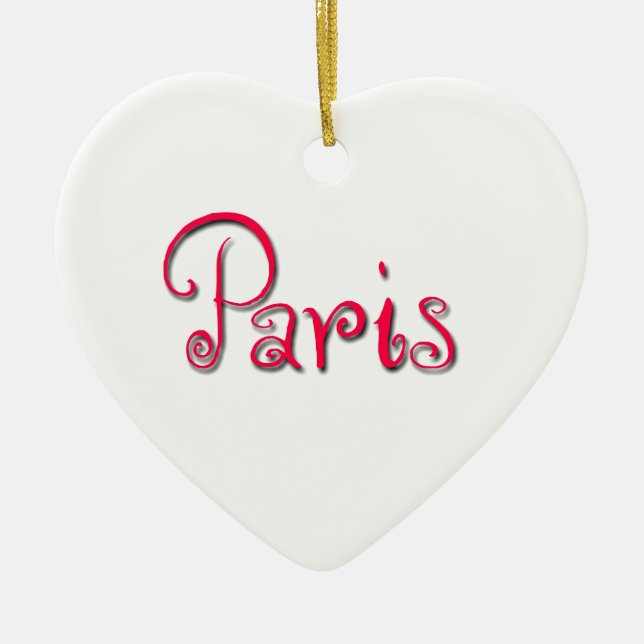 Paris Ceramic Ornament (Front)