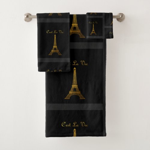 Paris Cest La Vie Bath Towel Set