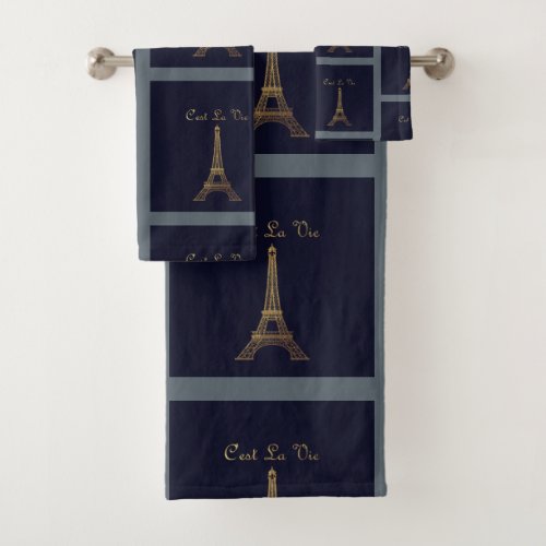 Paris Cest La Vie Bath Towel Set