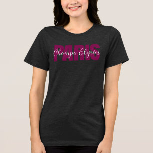 Paris - Champs-Élysées - Elegant Custom Design Tri-Blend Shirt
