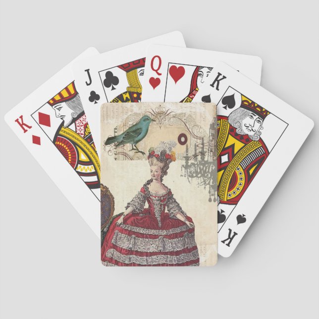 Paris Chandelier french queen  Marie Antoinette Poker Cards (Back)