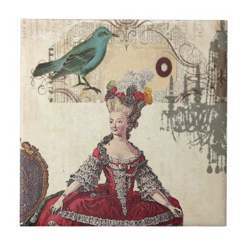 Paris Chandelier French Queen  Marie Antoinette Tile by IAmTrending at Zazzle