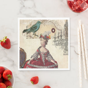 Paris Chandelier Marie Antoinette Vintage French Napkins