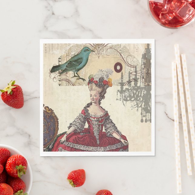 Paris Chandelier Marie Antoinette Vintage French  Napkins (Insitu)