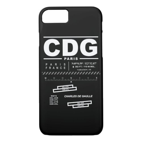 Paris Charles De Gaulle Airport CDG iPhone Case