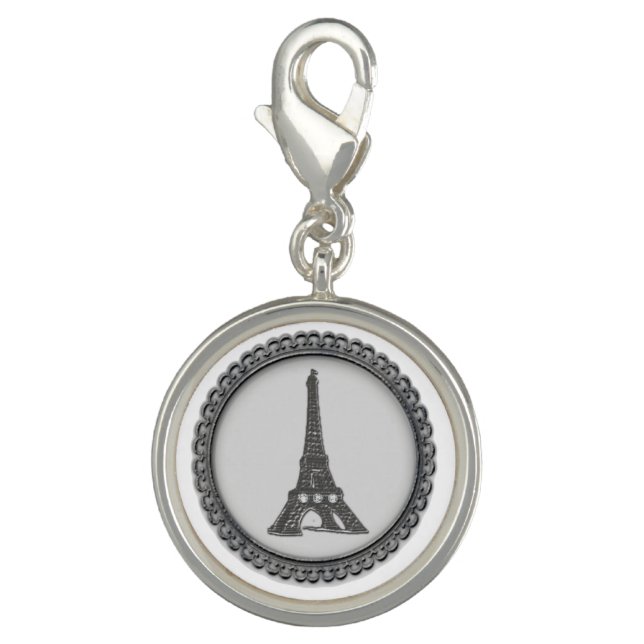 Paris Charm Bracelet Eiffel Tower Charm (Front)