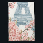 Paris Cherry Blossoms Kitchen Towel<br><div class="desc">Paris Cherry Blossoms by Annie Warren</div>