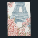 Paris Cherry Blossoms Kitchen Towel<br><div class="desc">Paris Cherry Blossoms by Annie Warren</div>