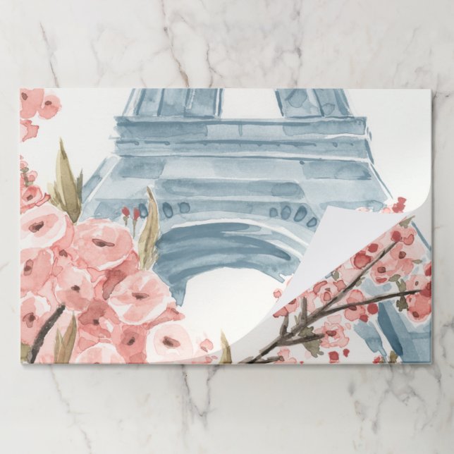 Paris Cherry Blossoms Paper Pad (Folded)