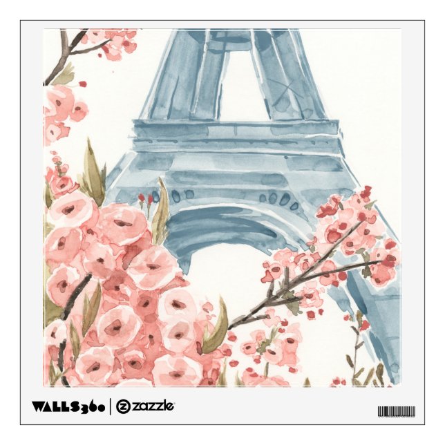 Paris Cherry Blossoms Wall Decal (Front)
