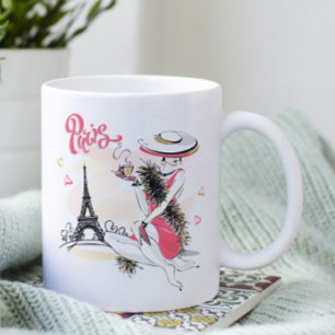 Paris Chic Modern Fashionable Woman Coffee Mug