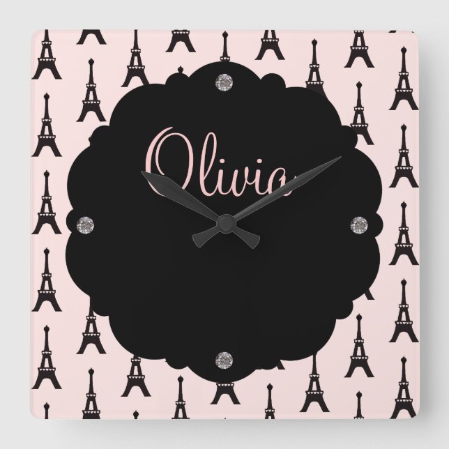 Paris Chic Wall Clock (Front)