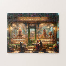 Paris Chocolatier Lovers Sweet Rendezvous Jigsaw Puzzle