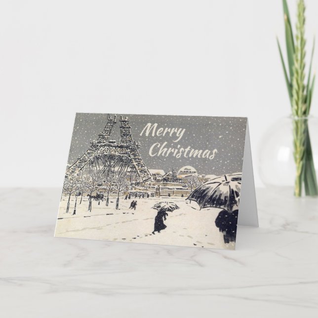 Paris Christmas Greeting Card (Front)