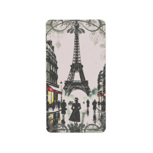 Paris Christmas Label