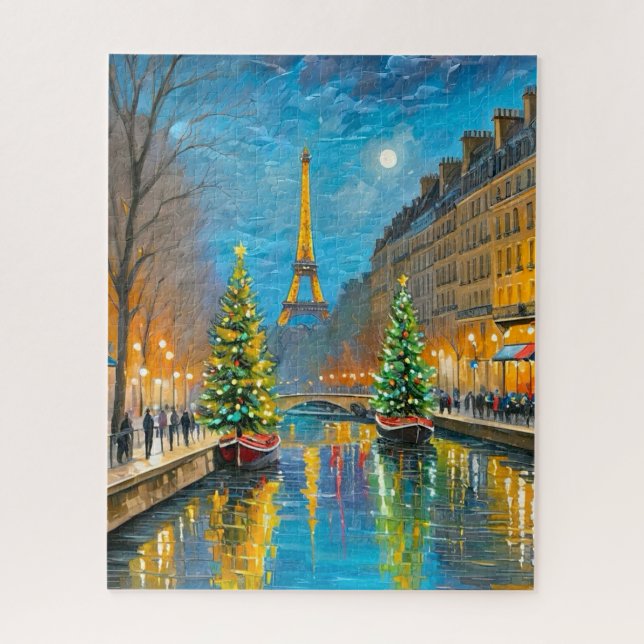 Paris Christmas Night Jigsaw Puzzle (Vertical)