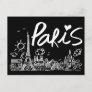 Paris City Doodle Postcard