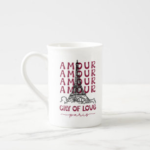 Paris City of Love – Eiffel Tower Bone China Mug