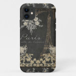 Paris City Of Love Eiffel Tower Chalkboard Floral Iphone 11 Case at Zazzle