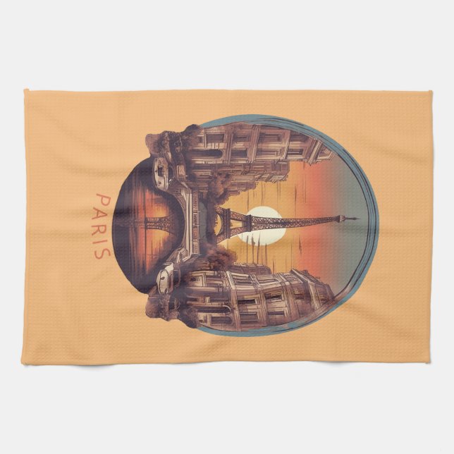 Paris, City of Love & Light Kitchen Towel (Horizontal)