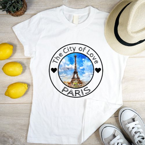 Paris _ City of Love Watercolour T_Shirt