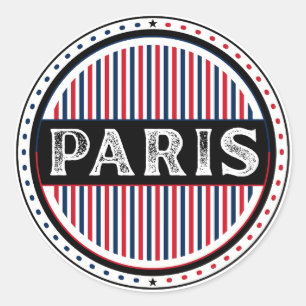 Paris City Pride Emblem – French Identity Classic Round Sticker