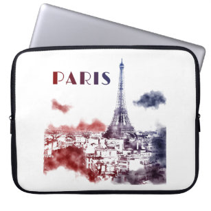 Paris City Skyline Eifel Tower Travel France Laptop Sleeve