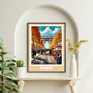 Paris Cityscape - Iconic Landmarks Poster