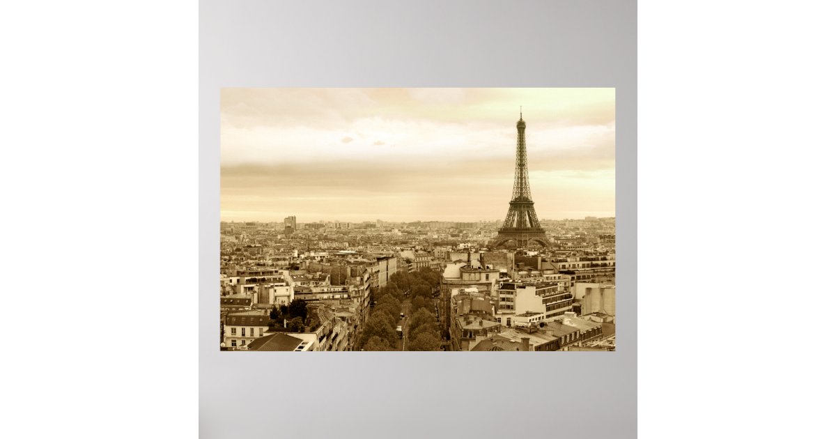 paris cityscape poster | Zazzle