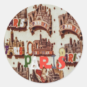 paris classic round sticker
