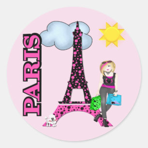 Paris Classic Round Sticker