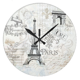 Eiffel Tower Wall Clocks | Zazzle