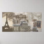 Paris Collage Poster at Zazzle