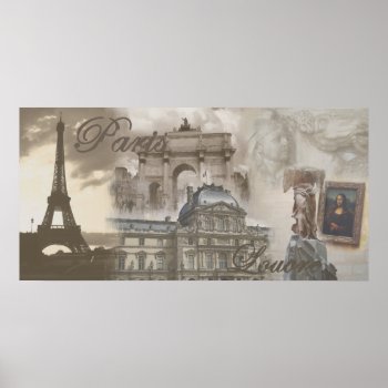Paris Collage Poster by vanoverc at Zazzle