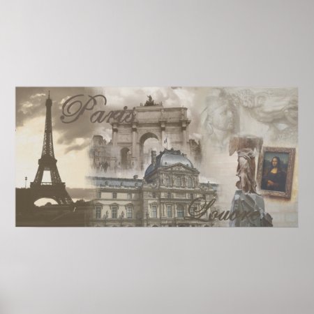 Paris Collage Poster