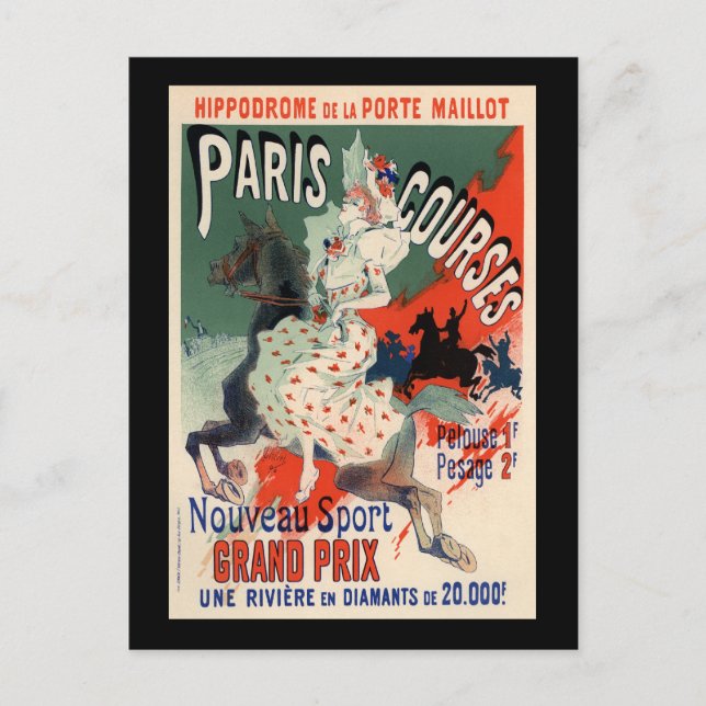 Paris Courses Postcard (Front)
