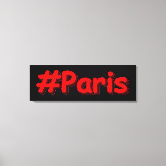 "#Paris" Cute Design. Buy Now Canvas Print (Front)